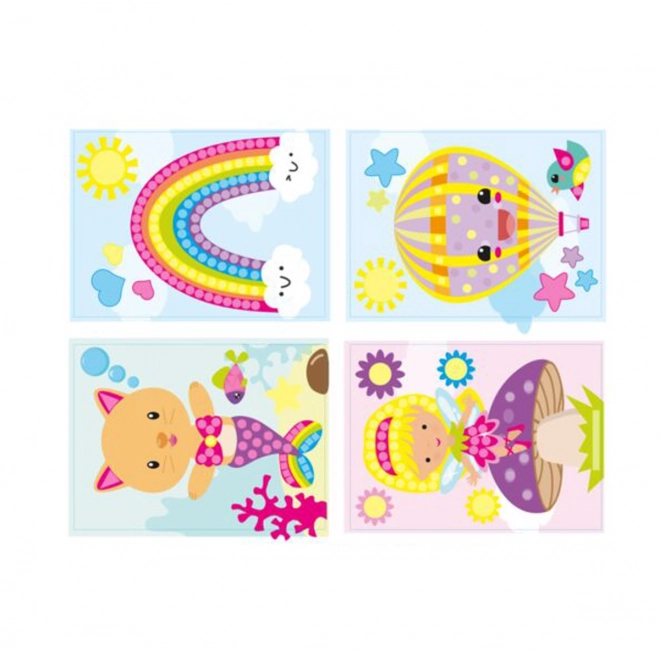Set creativo per mosaico con adesivi a numeri e forme