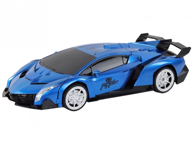 Auto Robot con Trasformazione R/C 1:10 Blu Controllo a Gesti