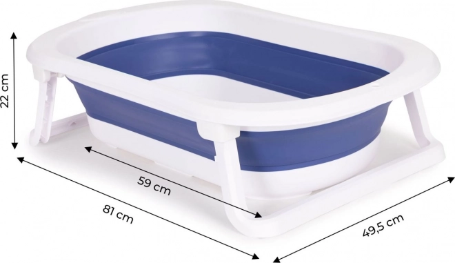 Vasca da bagno pieghevole per neonati Ecotoys blu