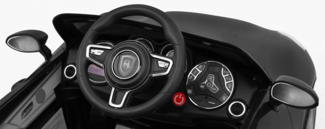 Auto a batteria Turbo-S per bambini nero + telecomando + avvio lento + ruote EVA + radio MP3