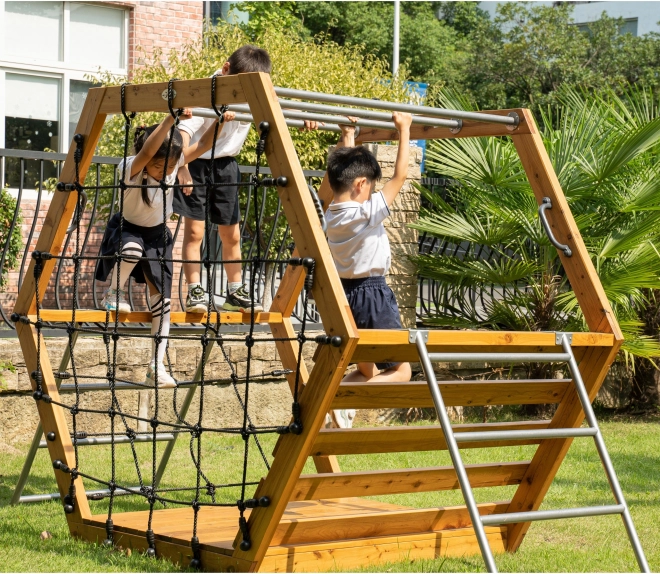 Parco Giochi per Bambini XXL Esagonale in Legno Classic World Edu
