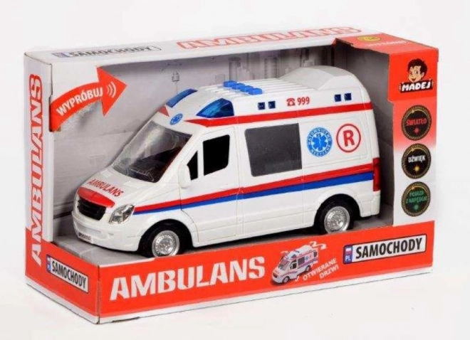 Ambulanza giocattolo con luci e suoni