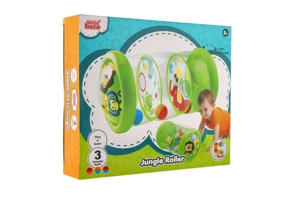 Cilindro educativo gonfiabile per bambini con palline 6m+