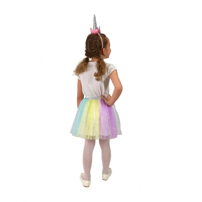 Costume Gonna Tutu Unicorno con Cerchietto