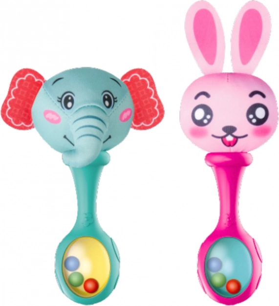 Set di sonagli con pallina morbida Coniglio ed Elefante