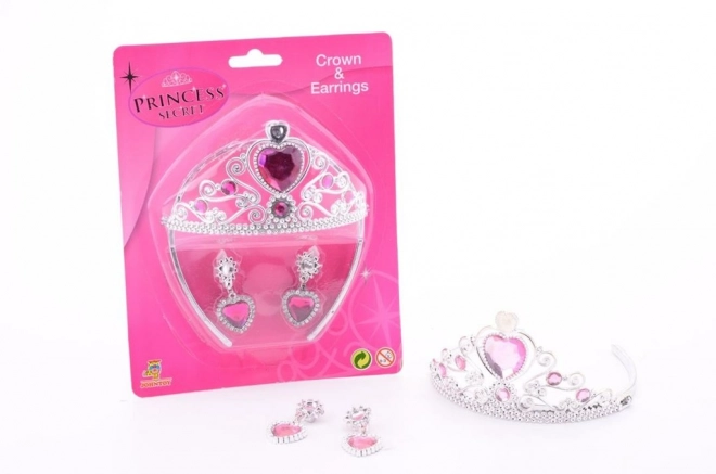 set da principessa con corona e orecchini