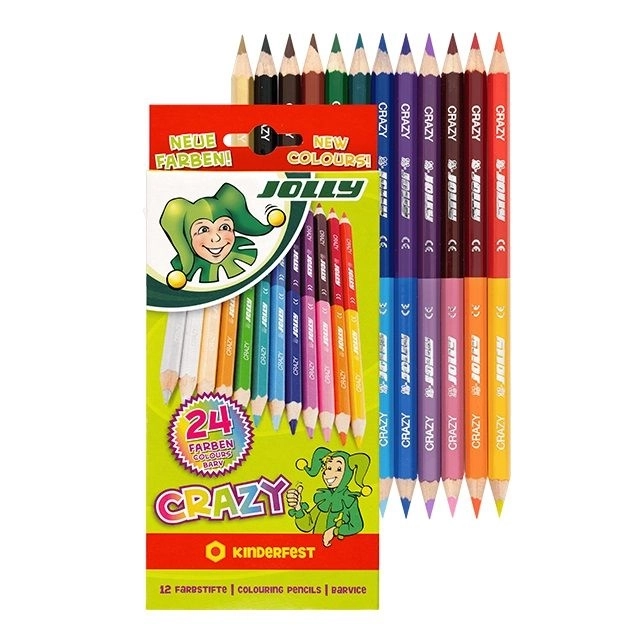 Matite a doppia punta Crazy 12 colori