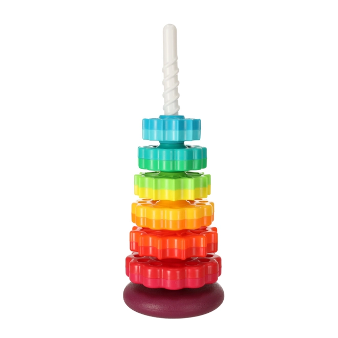 Asta a spirale e anelli dentati rotanti