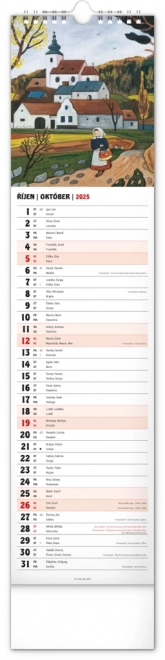 Calendario da parete Josef Lada 2025