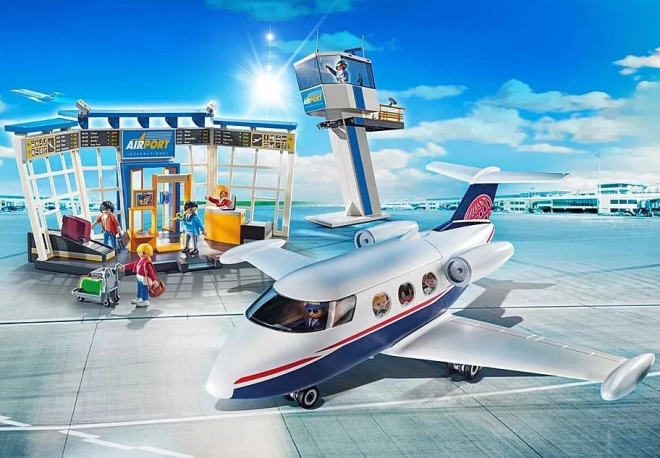 set di figurine City Action aeroporto con aereo