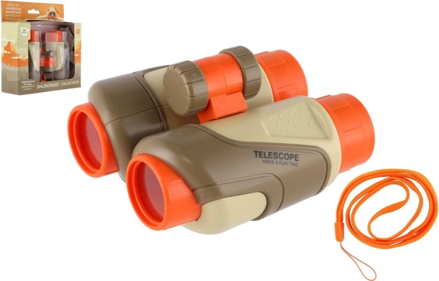 Binocolo per bambini in plastica 2-in-1 con tracolla e zoom regolabile