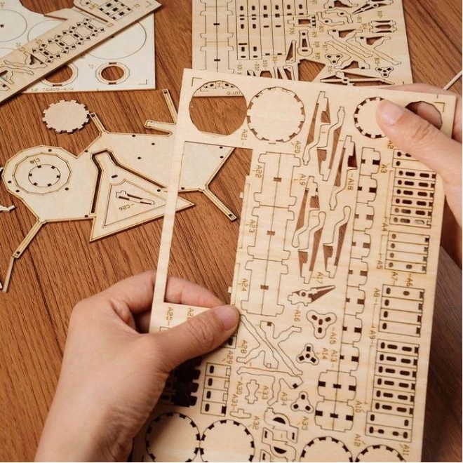 Puzzle 3D in legno Batteria