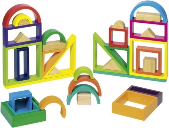 Goki set di costruzione in legno Arcobaleno