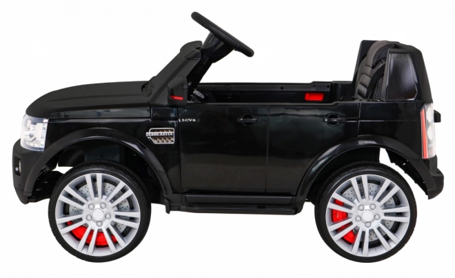 Land Rover Discovery Auto elettrico per bambini nero + telecomando + ruote EVA + avvio lento + radio MP3
