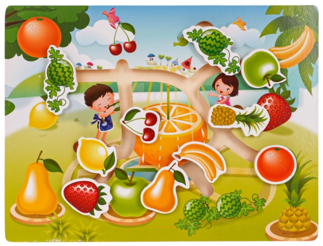 Puzzle in legno Frutta e Verdura per bambini