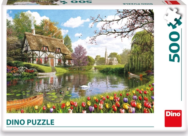 Puzzle casa sul lago 500 pezzi
