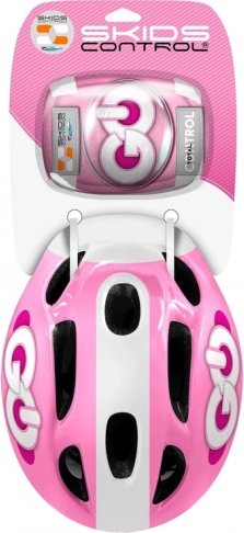 Set di protezione rosa per bambini - casco e protezioni