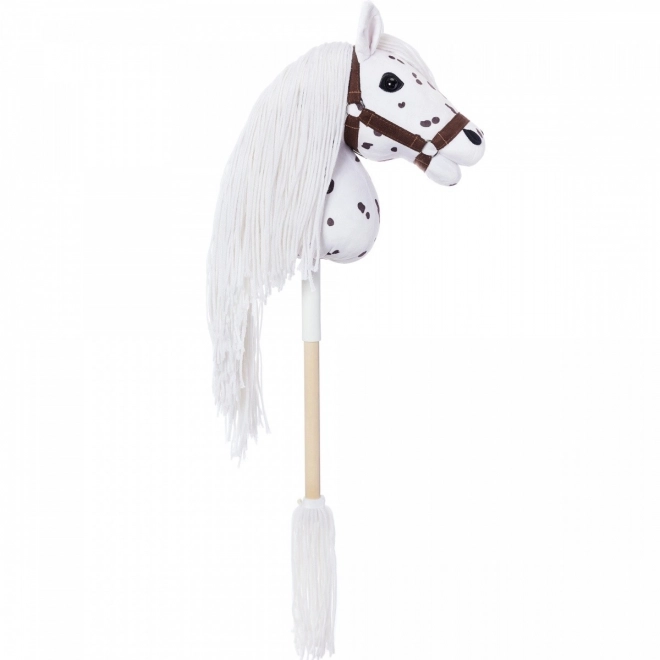 Cavalluccio su bastone Hobby Horse dalla collezione HOPPIHORSE Sport Edition nel colore del leopardo bianco
