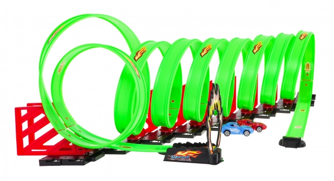 Pista Extreme per Bambini con Loop 360 Gradi e Due Auto da Corsa