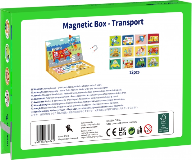 Tooky Toy Armadietto Montessori Magnetico con 80 Pezzi