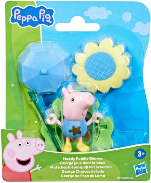Peppa Pig divertimento in pozzanghera e fango, figurina