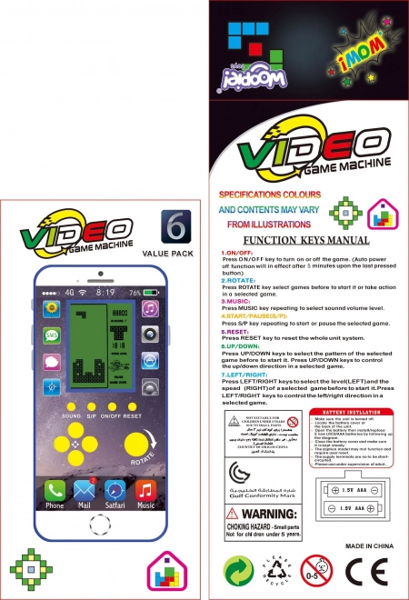Woopie Gioco Tascabile Elettronico Mini Tetris