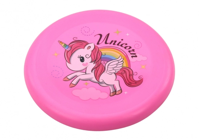 Disco Volante Unicorno Rosa 20cm