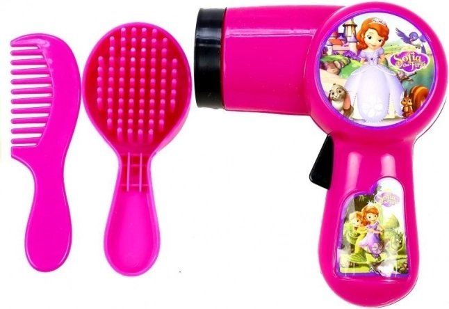 Gioco da parrucchiera con phon, spazzola e pettine