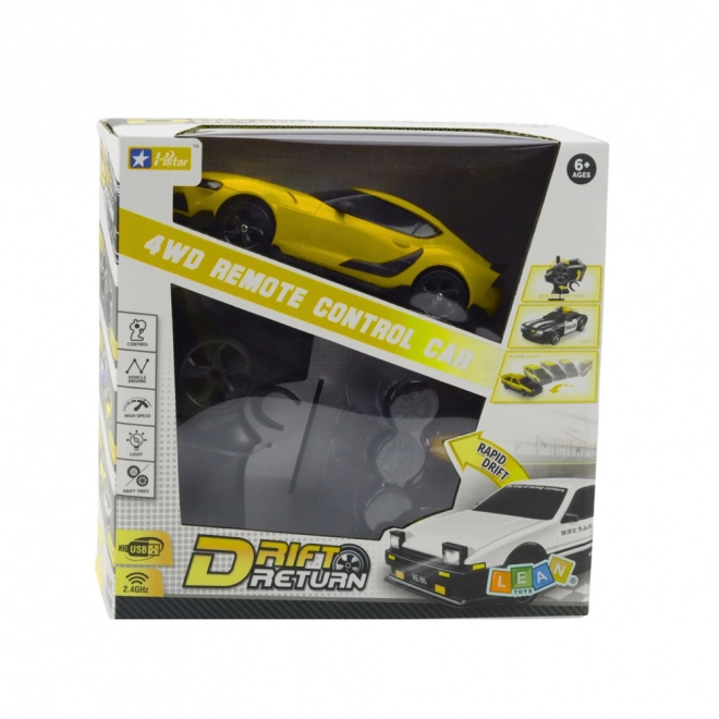 Auto da drift 4WD telecomandato giallo