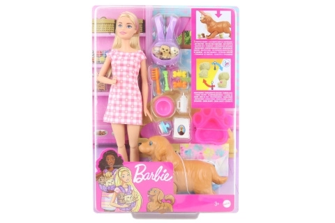 Set di gioco Barbie cuccioli appena nati