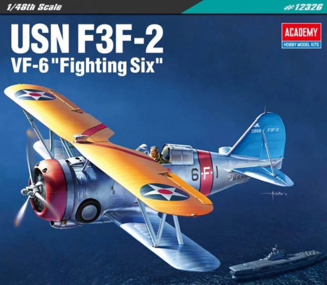 Modello in plastica Caccia US Navy F3F-2 scala 1/48