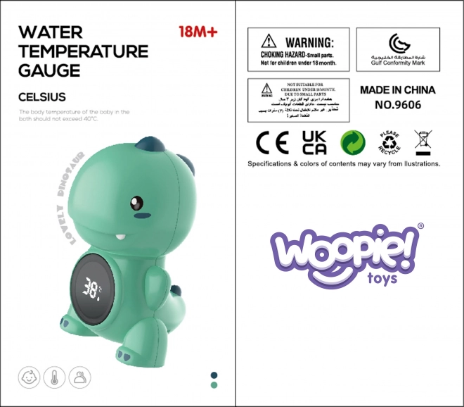 Termometro dino woopie per misurare la temperatura dell'acqua