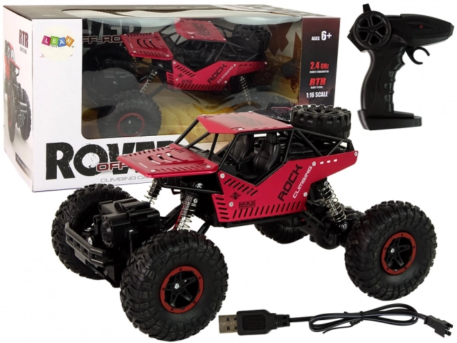 Auto RC telecomandata 1:16 nero rosso