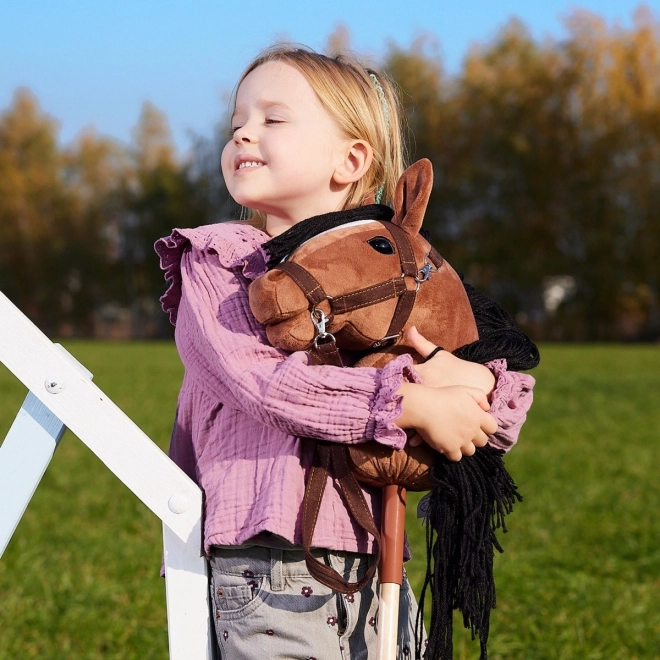 Cavallo a bastone Hobby Horse HOPPIHORSE marrone scuro