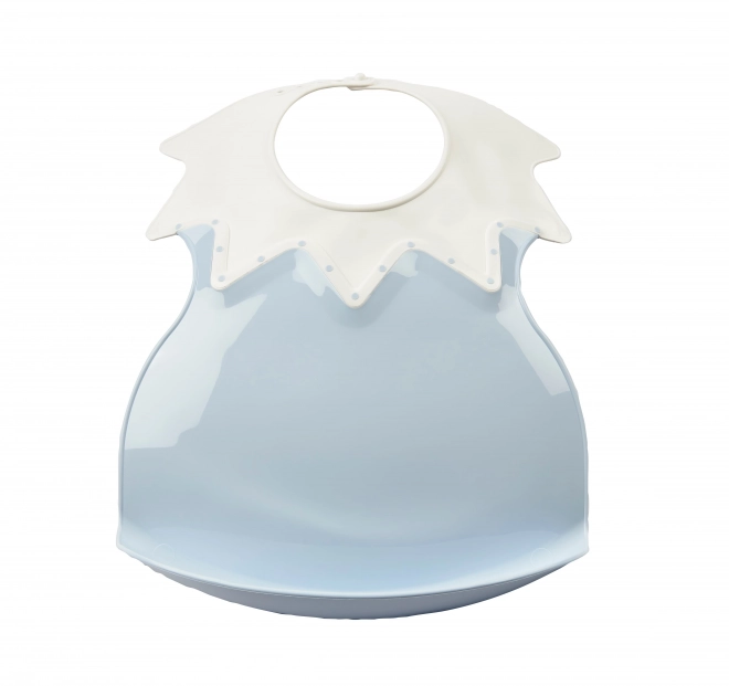 Bavaglino in plastica con collare Baby Blue