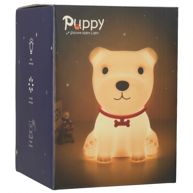 Lampada notturna in silicone per bambini a forma di cagnolino