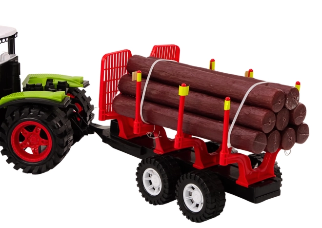 Set realistico trattore + rimorchio