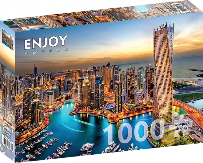 Puzzle Porto di Dubai di notte 1000 pezzi