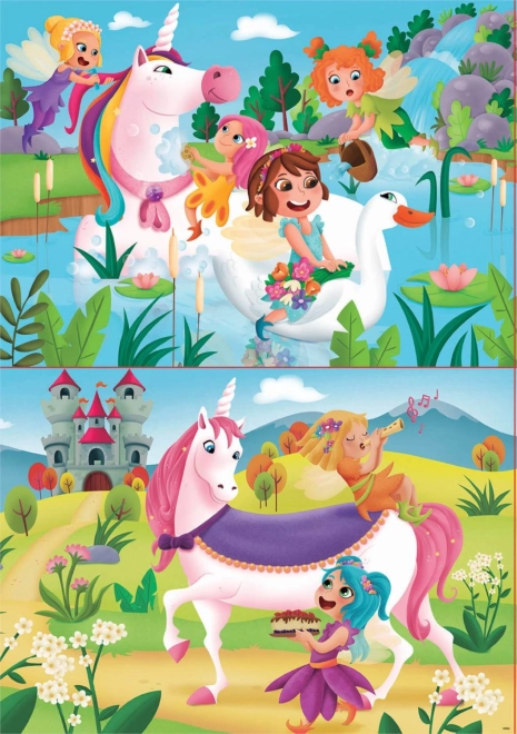 Puzzle Unicorni e Fate EDUCA 2x20 Pezzi