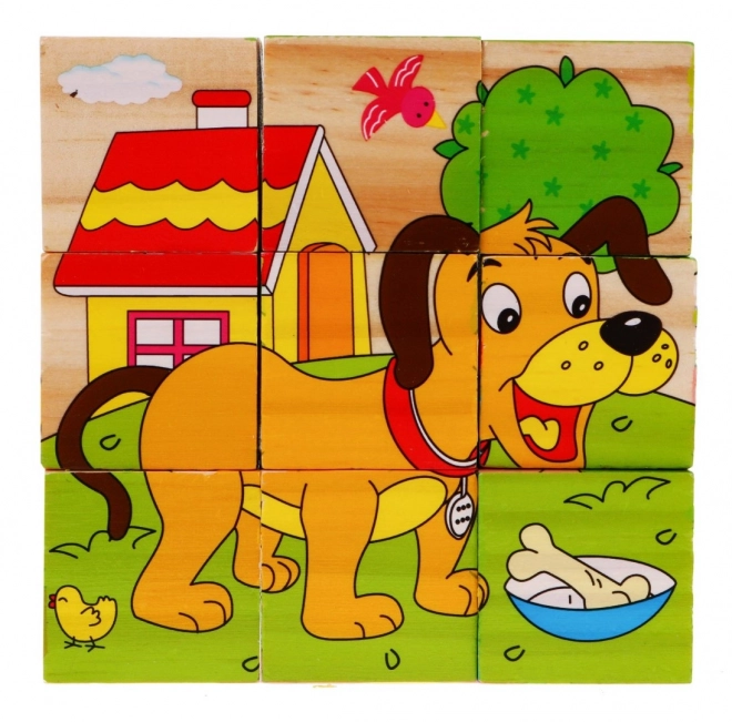 Puzzle Animali in Legno per Bambini 18m+