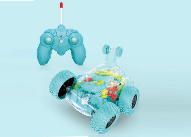 Auto RC Trasparente Verde con giochi di luce