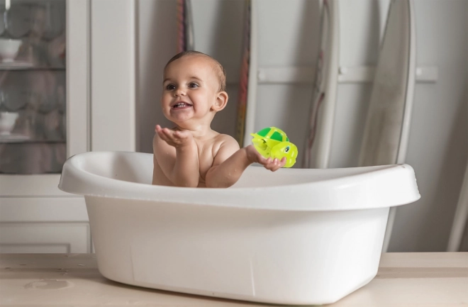 Giocattolo da bagno tartaruga verde a carica