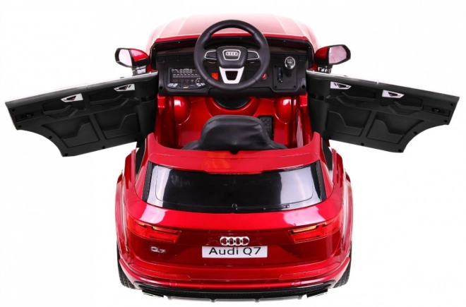 Audi Q7 Quattro S-Line a batteria Vernice rossa + Telecomando + Avvio lento + EVA + Radio MP3