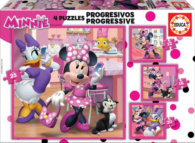 Puzzle Minnie e Daisy 4 in 1