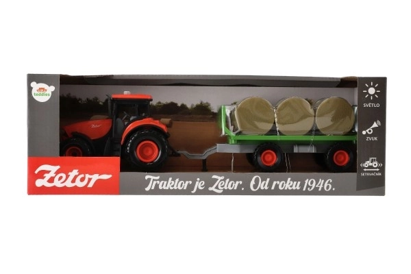 Trattore Zetor con Rimorchio e Balle