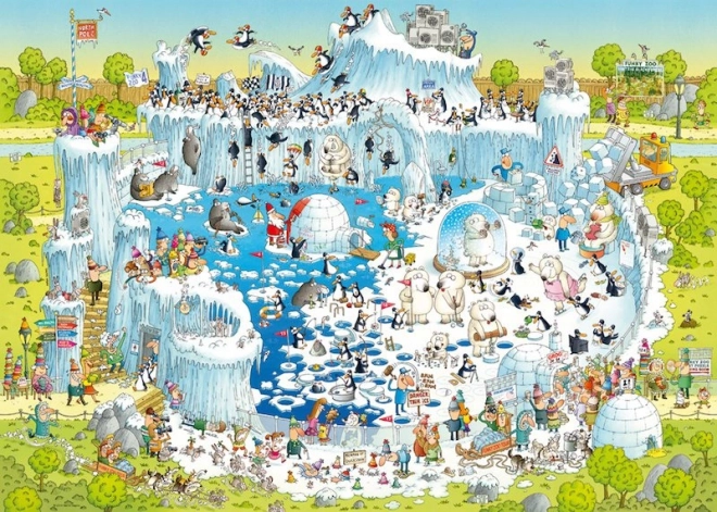 Heye puzzle zoo pazza: esposizione polare 1000 pezzi