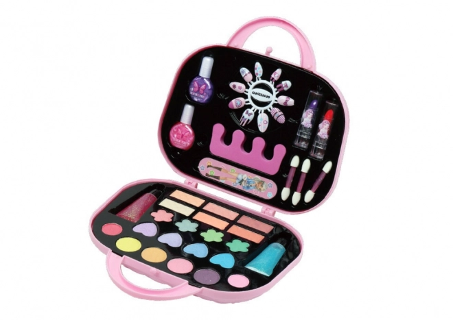 Set trucco e unghie con borsa rosa