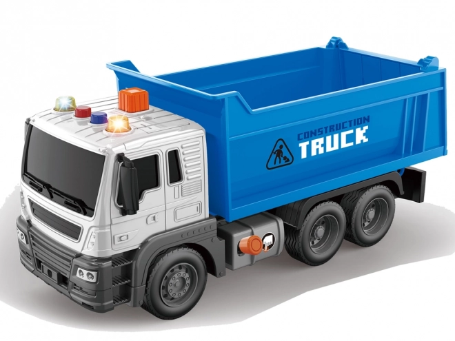 Camion da Costruzione Ribaltabile 1:16 con Rimorchio Elevabile Blu