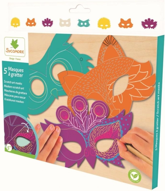 Maschere animali da grattare per bambini