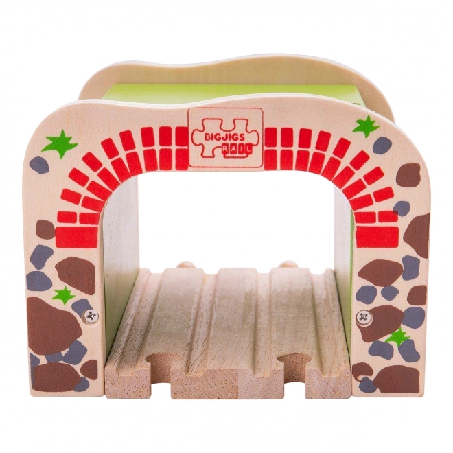 Tunnel ferroviario doppio di mattoni rossi Bigjigs Rail